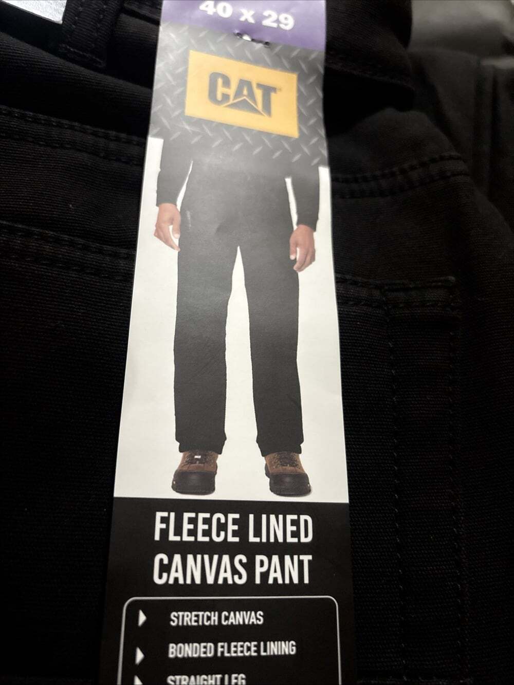 Caterpillar Men's Fleece Lined Canvas Pants Work Insulated Flex Utility 40x29